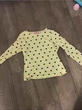Edikted Yellow Long-Sleeve Polka Dot Top